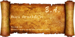 Buzi Arszlán névjegykártya